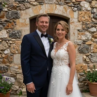 Mark and Zsofia wedding photo, American-Hungarian couple from Pecs