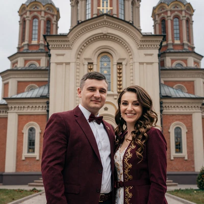 Marcus and Ioana wedding photo, American-Moldovan couple who met on Moldovan women dating platform