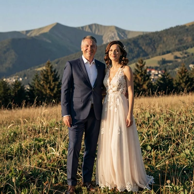 Thomas and Andreea wedding photo, American-Romanian couple from Cluj-Napoca