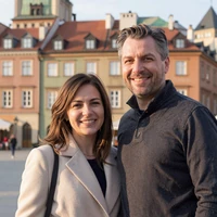 David and Natalia couple photo, American-Polish marriage success story