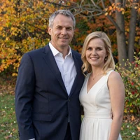 Robert and Olga wedding photo, American-Russian couple who met on Russian women dating platform