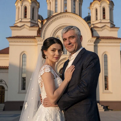 Robert and Desislava wedding photo, American-Bulgarian couple who met on Bulgarian women dating platform