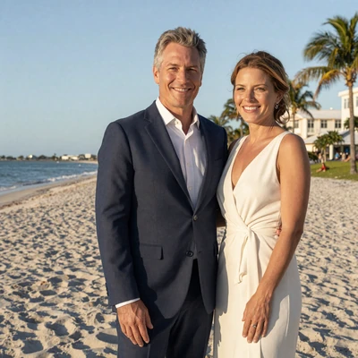 Thomas and Irina wedding photo, American Florida developer and Czech Prague architect couple