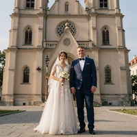 William and Eszter wedding photo, American-Hungarian couple who met on Hungarian women dating platform