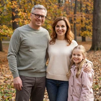 Richard and Hanna family photo, American-Belarusian blended family from Grodno