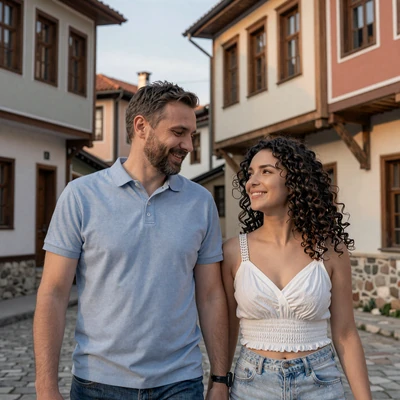 James and Milena engagement photo, American-Bulgarian couple from Plovdiv